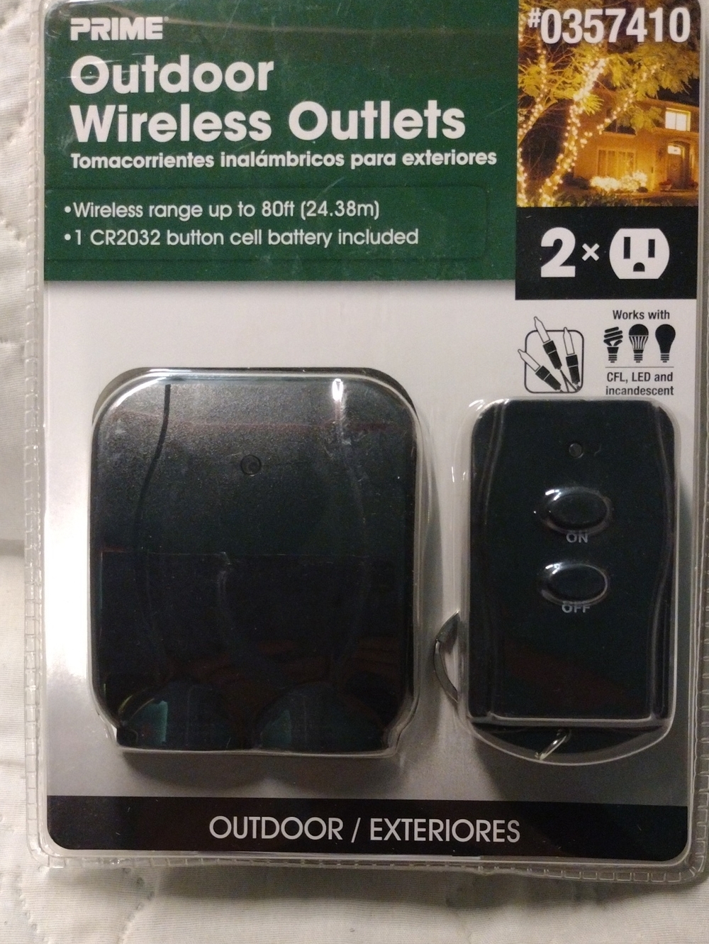 Prime Outdoor Wireless Outlets with Remote Control.